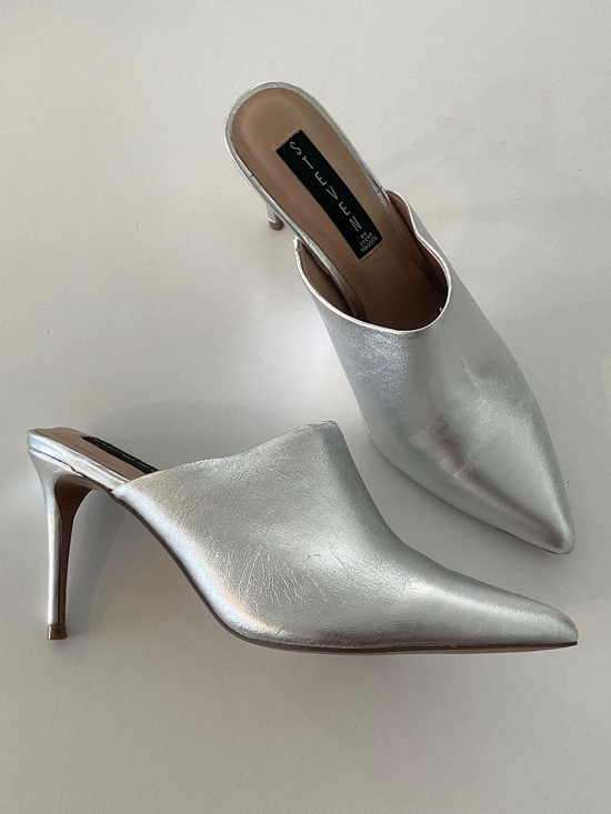 Steven By Steve Madden Shoes - STEVEN by Steve Madden Women's Craft Mule in Metallic Silver Size 7.5